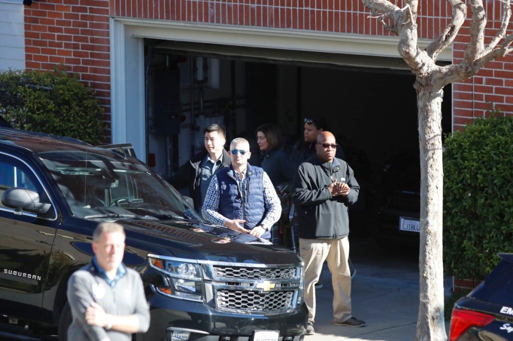 House Speaker Nancy Pelosi leaves the San Francisco home of her and husband Paul Pelosi, in San Francisco.